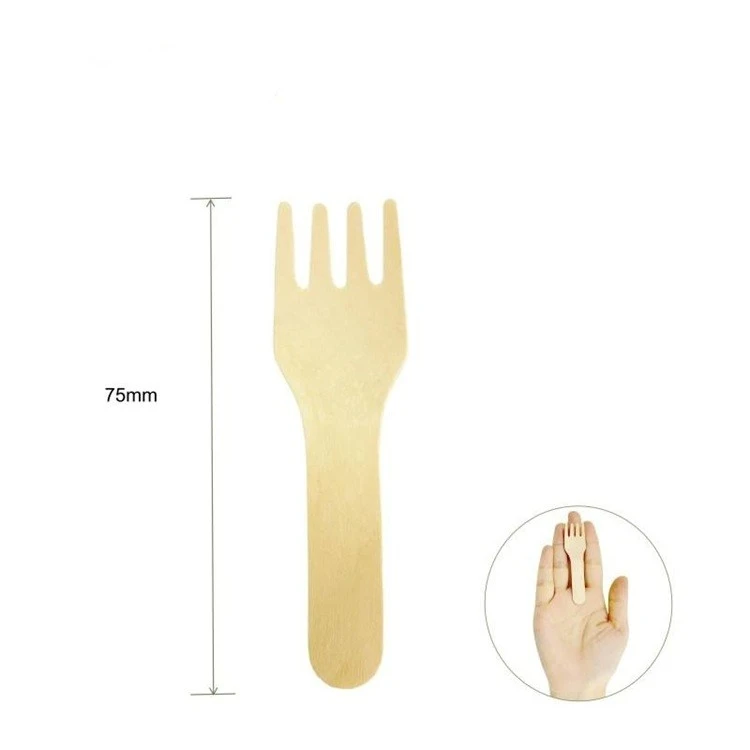 disposable wooden fruit fork